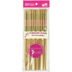 SHINE FARM Baguettes en Bambou avec des Lignes